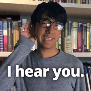 I hear you.
