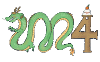 Happy New Year 恐竜 Sticker