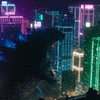 GodzillaVsKong monster city lights battle GIF