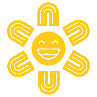 WeAreChipper happy smile flower sun Sticker