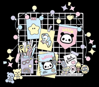 chickawaii kawaii stickers panda lights GIF