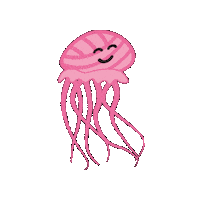 Jelly Fish Summer Sticker by Hobbii