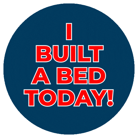 SHPbeds giphyupload bed volunteer volunteering Sticker