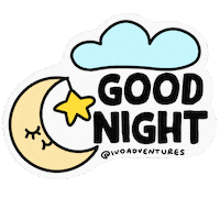 Good Night Sleeping Sticker by Ivo Adventures