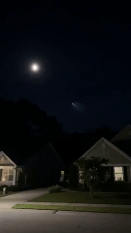 SpaceX's Inspiration4 Rocket Lights Up Night Sky Over South Carolina