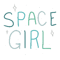 Girl Space Sticker