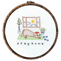 Dog Stay Home Sticker