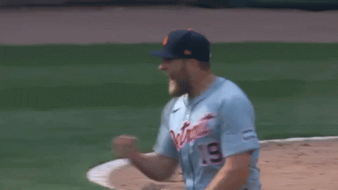 Happy Detroit Tigers GIF by Bally Sports Detroit