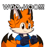 Happy Fun Sticker by Foxy