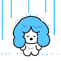 banggri_official happy dog sad rain Sticker