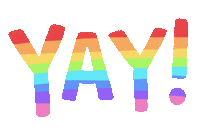 Snail_Scribbles rainbow yay hooray snailscribbles Sticker