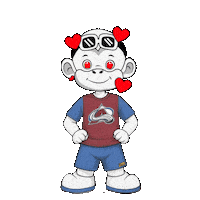 Colorado Avalanche White Monkey Sticker by Zhot