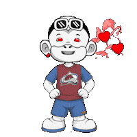 Colorado Avalanche White Monkey Sticker by Zhot
