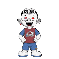 Colorado Avalanche White Monkey Sticker by Zhot