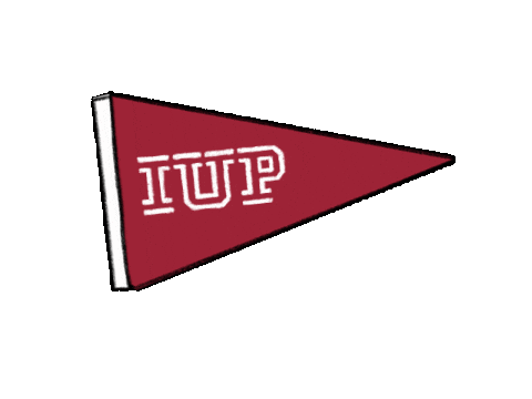 Iup Pennant Flag Sticker by Indiana University of Pennsylvania