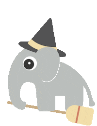 Halloween Elephant Sticker by Done by Deer