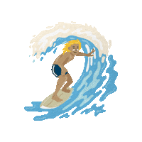 Holiday Surfing Sticker by Australia