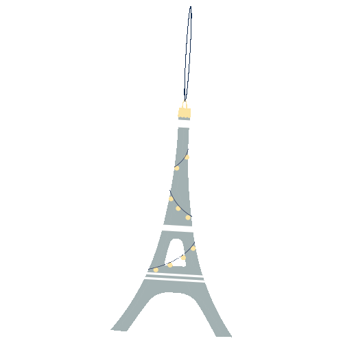 Eiffel Tower Christmas Sticker by avamay