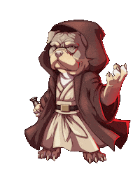 joromerocc anime dog disney star wars Sticker