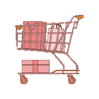 dogoodbeauty pink shopping boutique cart Sticker