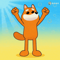 Sparkling Eyes Raising Arms GIF by BONK