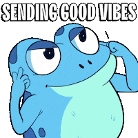 Good Vibes Sticker by Croakey