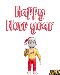 Happy New Year Friends Sticker by Zhot