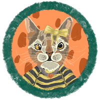 goodnoodleco cat cool coffee wink Sticker