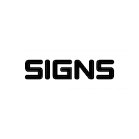 Typography Signs Sticker