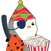 Penguin Popcorn Sticker by Pudgy Penguins