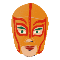 JujuLecouffe mexican faces masks lucha Sticker