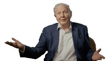 David Attenborough Privilege Sticker by PBS