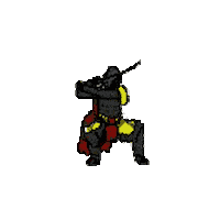 MattMotion giphyupload fight ready samurai Sticker