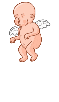 Cherub Sticker by Juan Billy