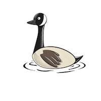 The Goose Bird Sticker by Bare Tree Media