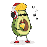 AvomanGrocer happy music cool drink Sticker