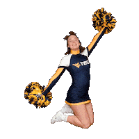 Cheer Cheerleader Sticker by WVU Tech Golden Bears