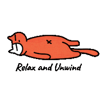 Cat Unwind Sticker by Mindline.sg