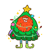 Christmas Tree Sticker by Vania Bachur