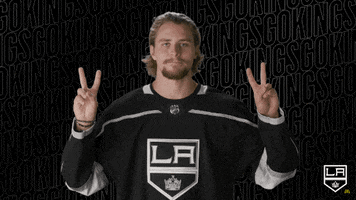 adrian kempe wink GIF by LA Kings