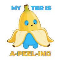 Banana Tbr Sticker by Bookly