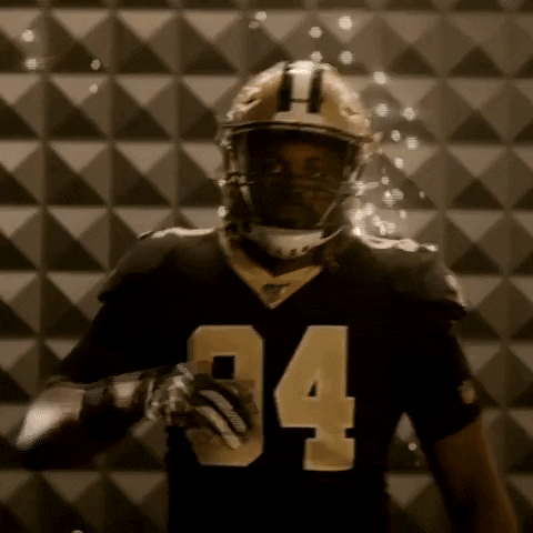 Cameron Jordan Hype GIF by New Orleans Saints