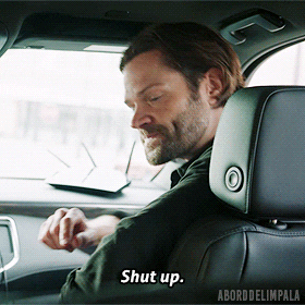 aborddelimpala giphyupload shut up jared padalecki walker GIF