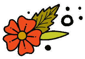 Spring Flowers Red Flower Sticker