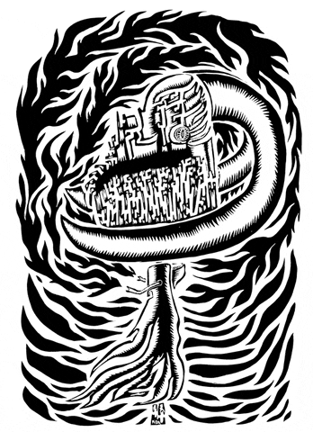 black and white art GIF by Miron