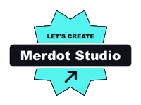 Logo Click Here Sticker by Merdott