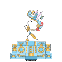 Moonpilli kawaii bunny rain rabbit Sticker