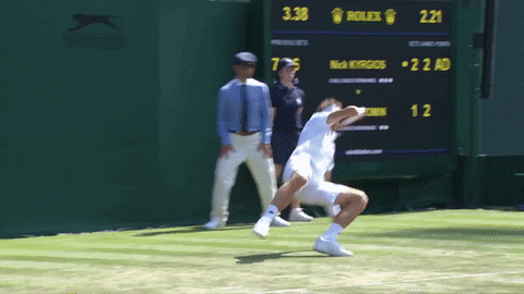 tennis player run GIF by Wimbledon