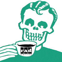 skeleton Sticker by Rad Coffee