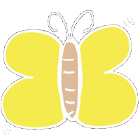 Butterfly White Text Sticker